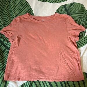 GAP Pink Boxy Crop T-Shirt Short Sleeve